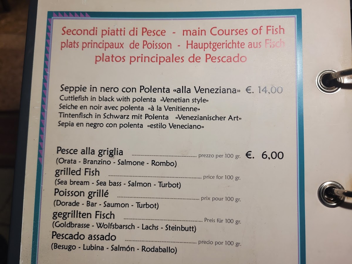 Trattoria Bella Venezia Photo Menu 3