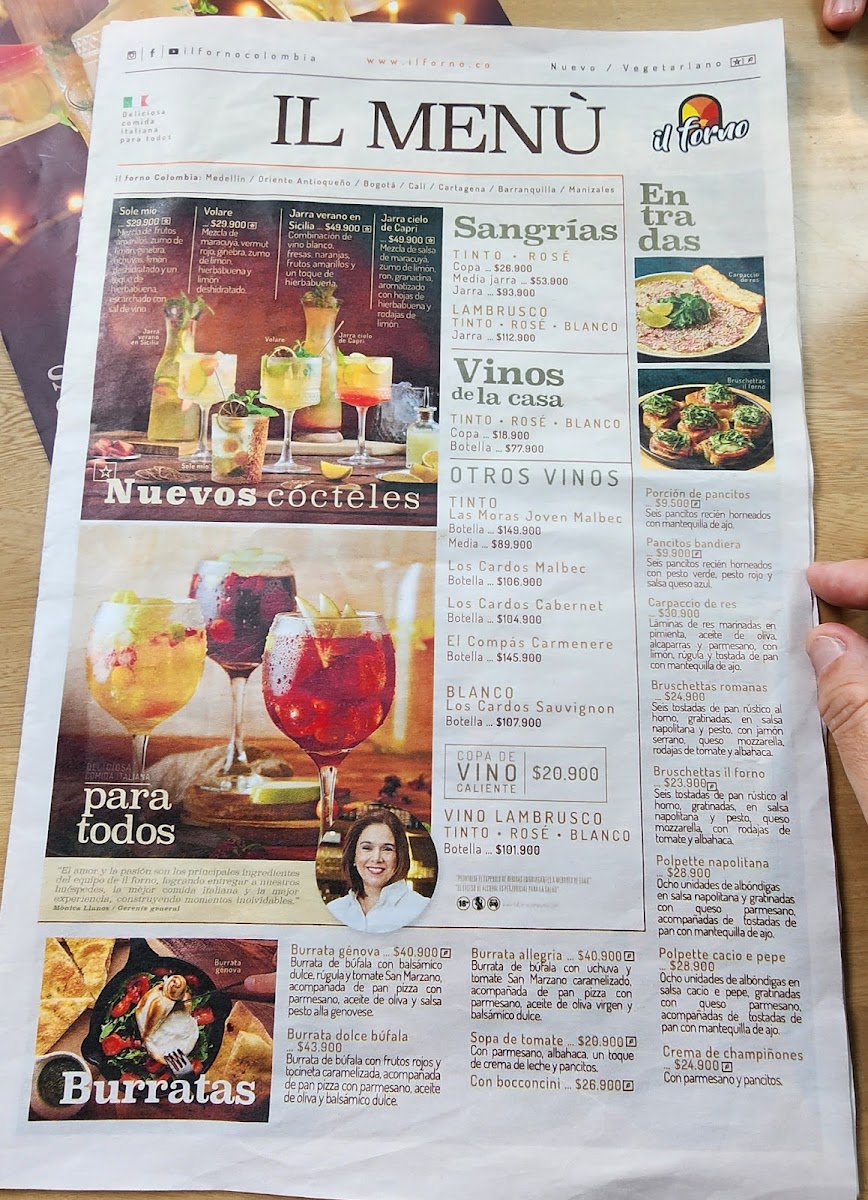 Il Forno Photo Menu 1