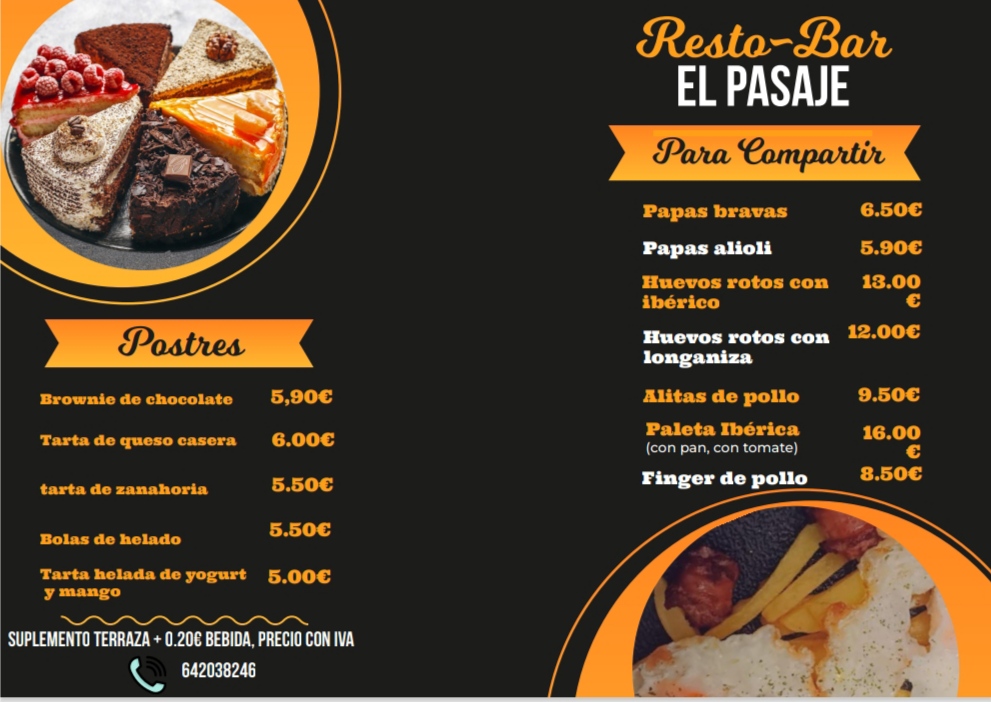 EL PASAJE Photo Menu 2