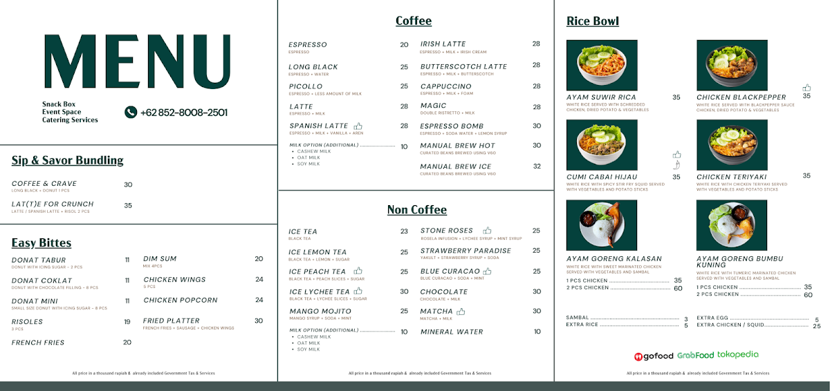 Selasar Coffee & Kitchen Photo Menu 1