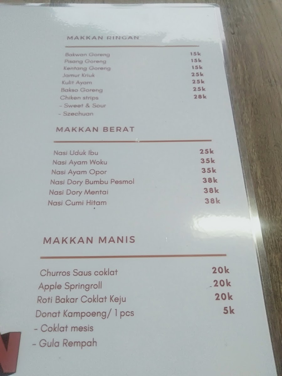 Selasar Coffee & Kitchen Photo Menu 2