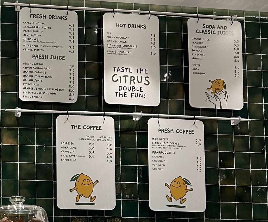 Citrus Coffee&Co Photo Menu 1