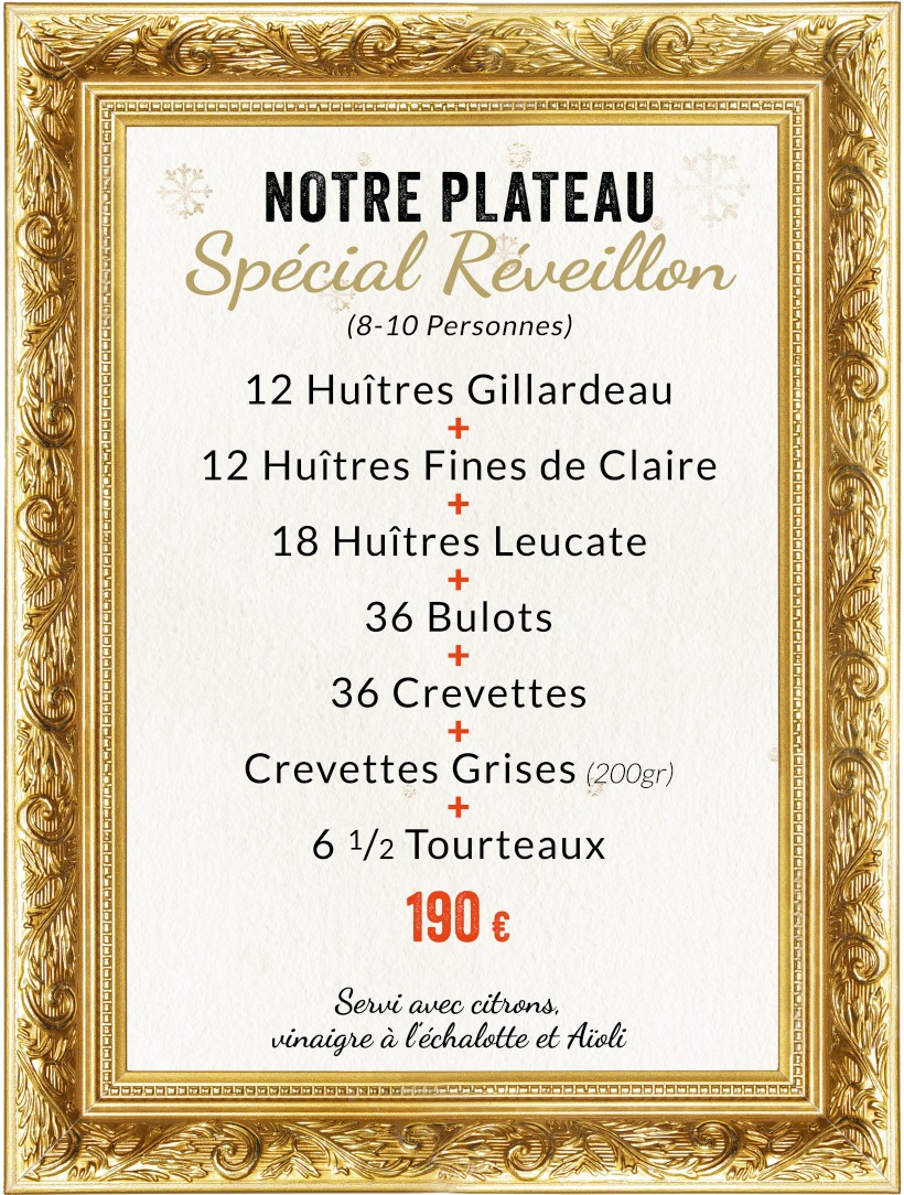 LA CASA DE L'HUÎTRE Photo Menu 4