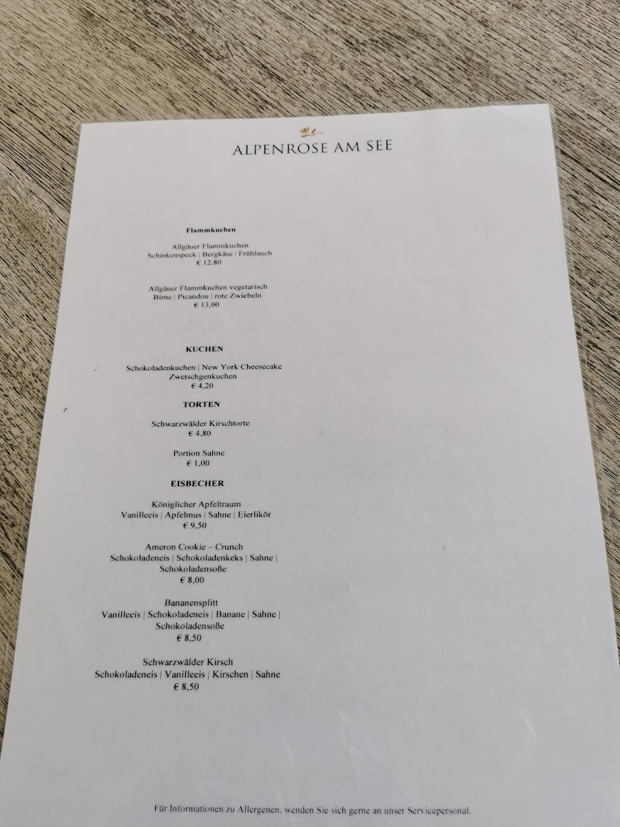 Alpenrose am See Photo Menu 7