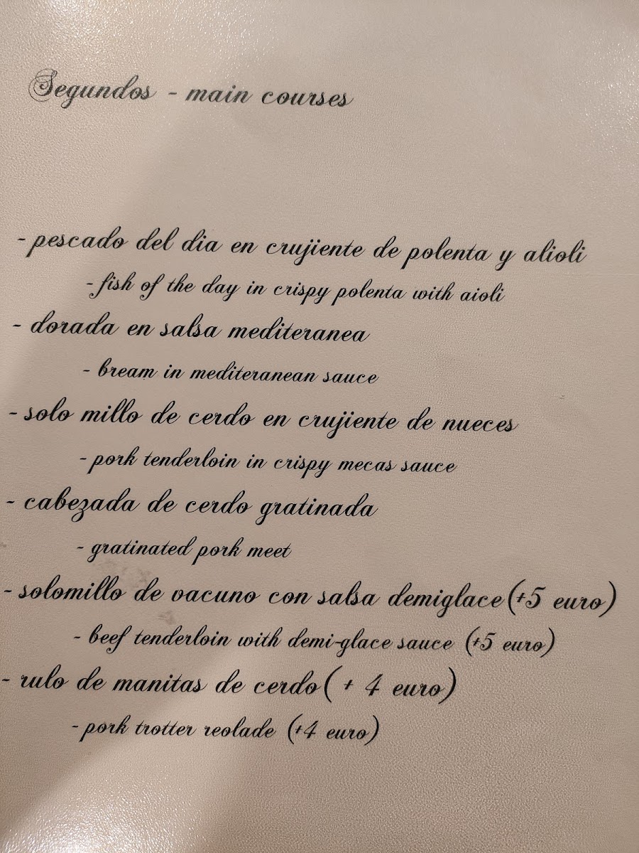 Restaurante Sala Photo Menu 5