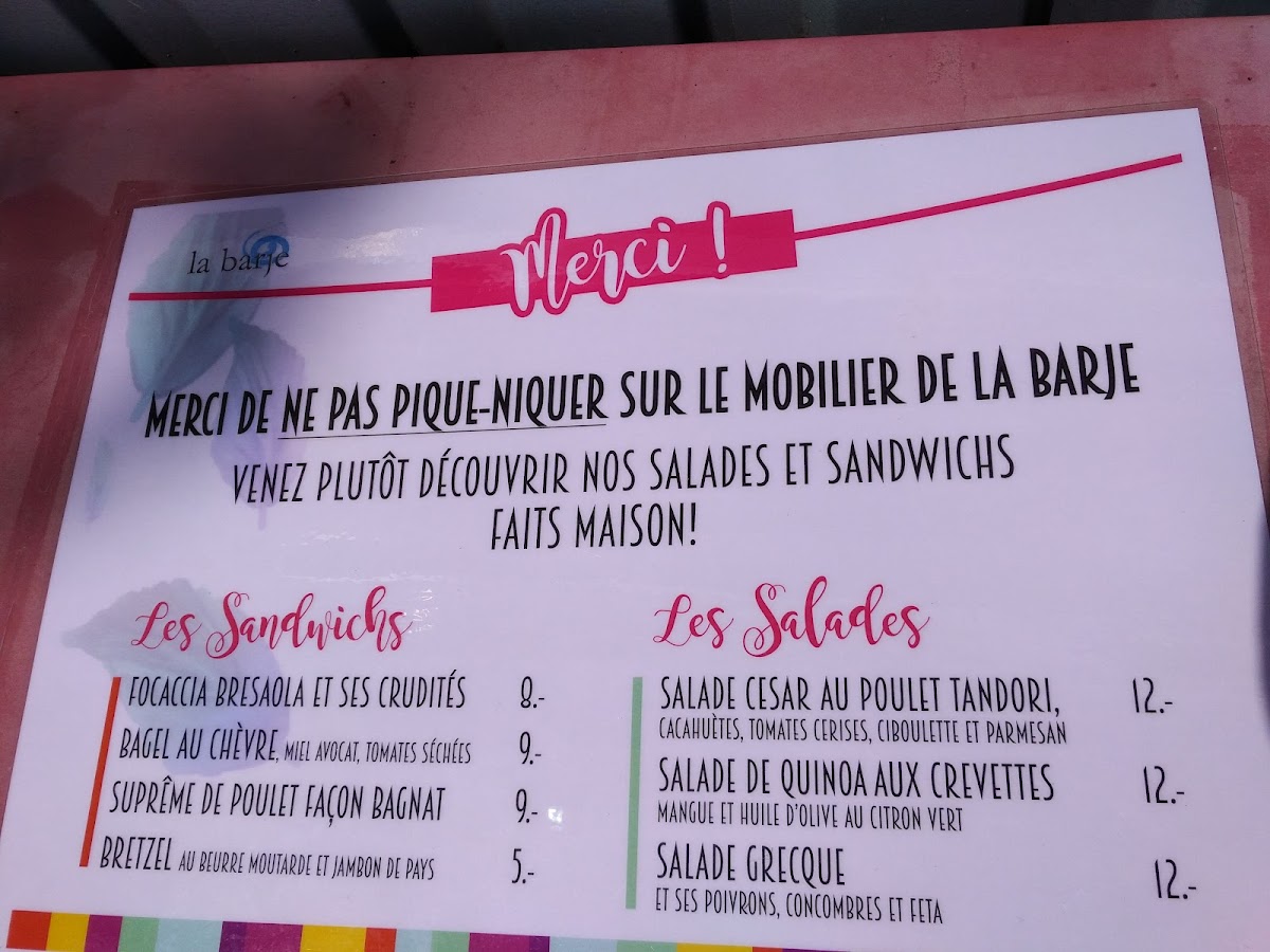 La Chaloupe à Vapeur Photo Menu 1