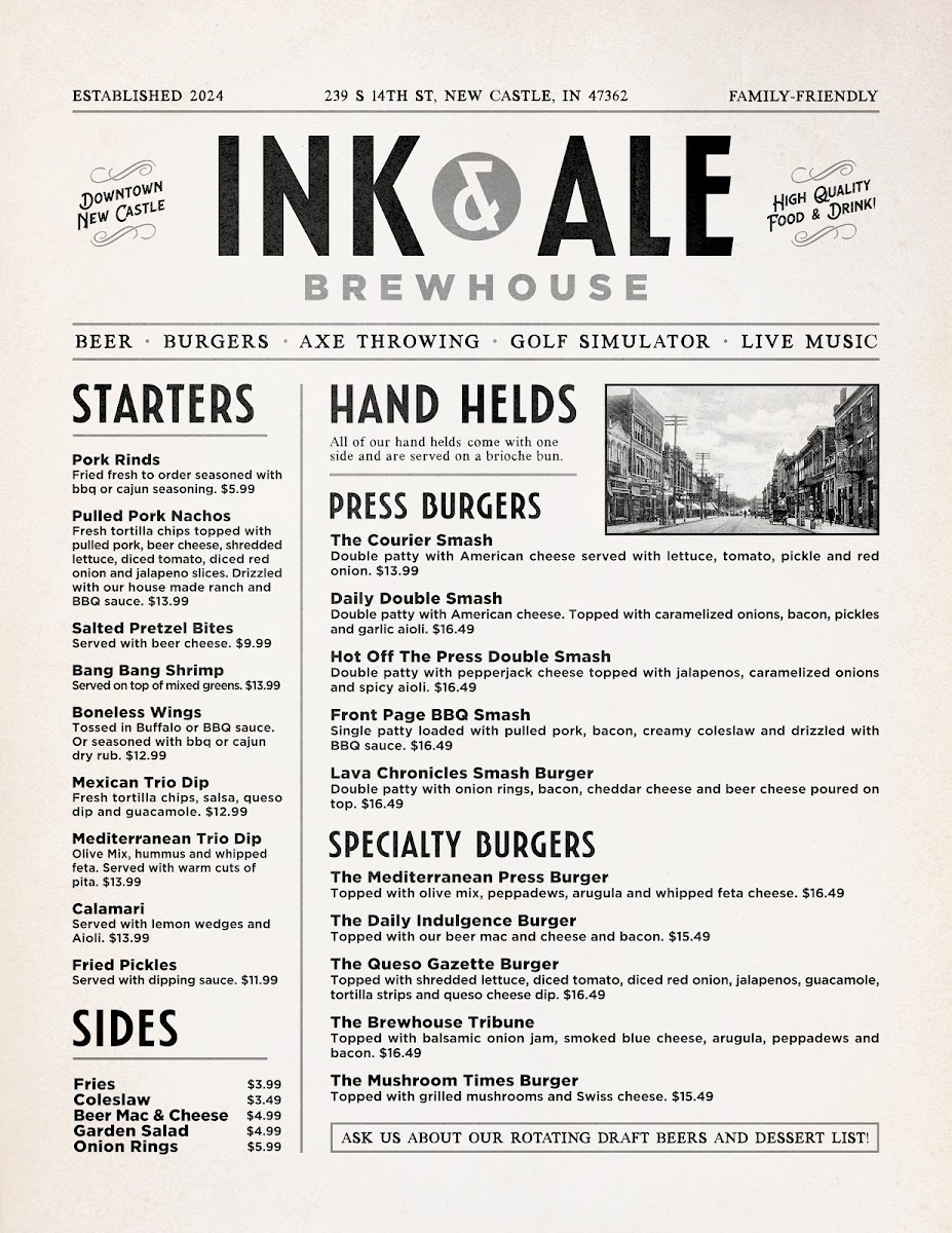 Ink & Ale Brewhouse Photo Menu 2