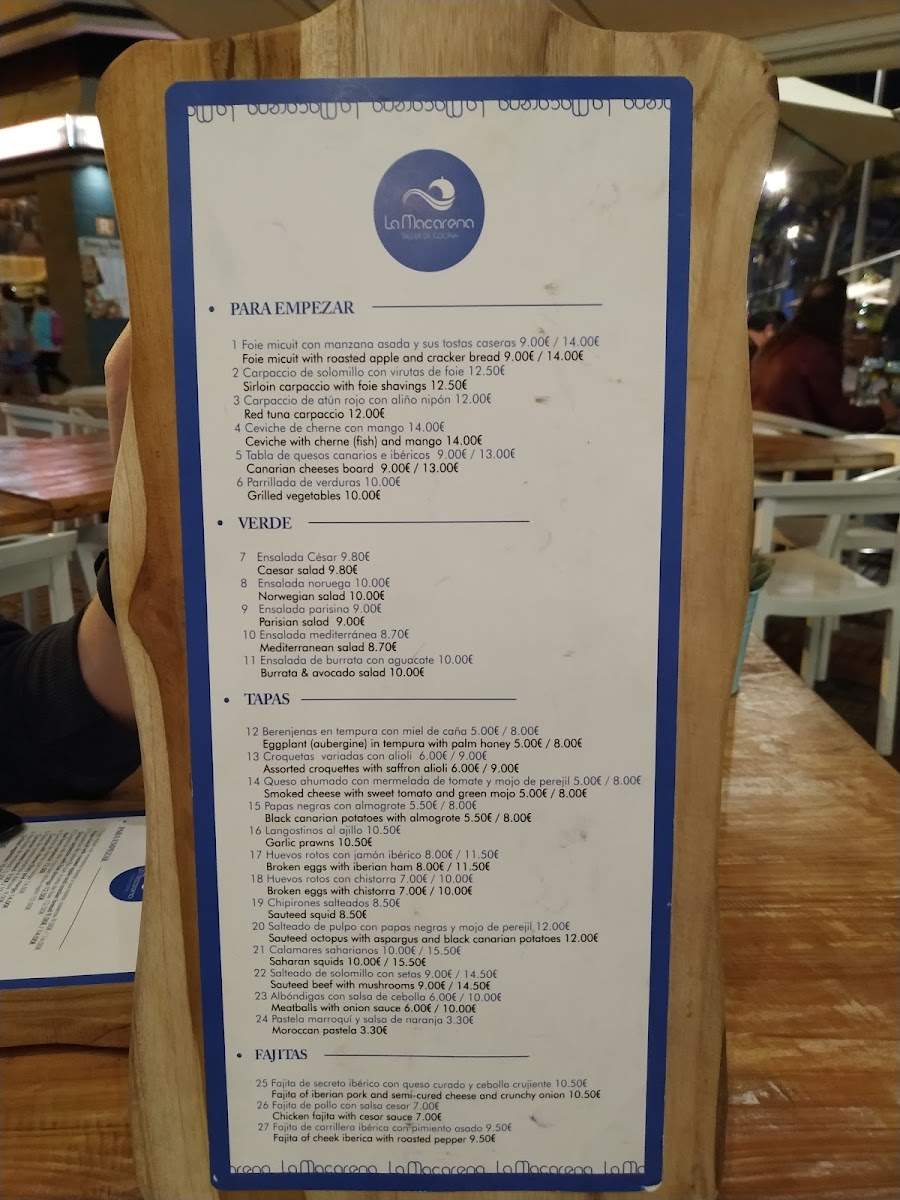 Restaurante La Macarena Photo Menu 5