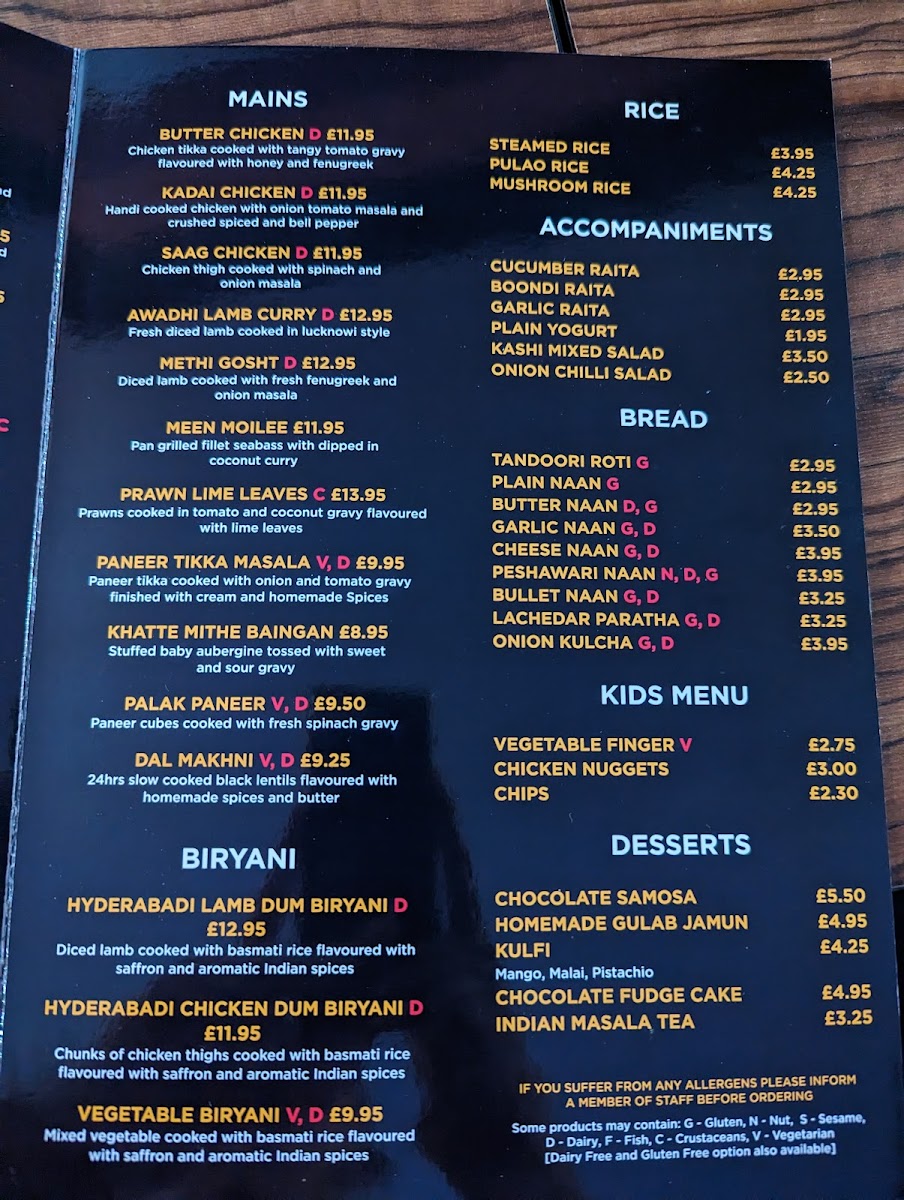 Kashi Indian Dining and Bar Photo Menu 3