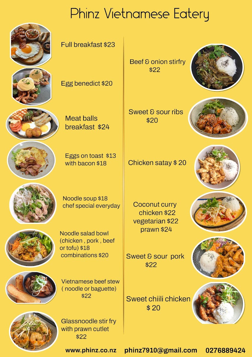 PHINZ Vietnamese Eatery Photo Menu 1