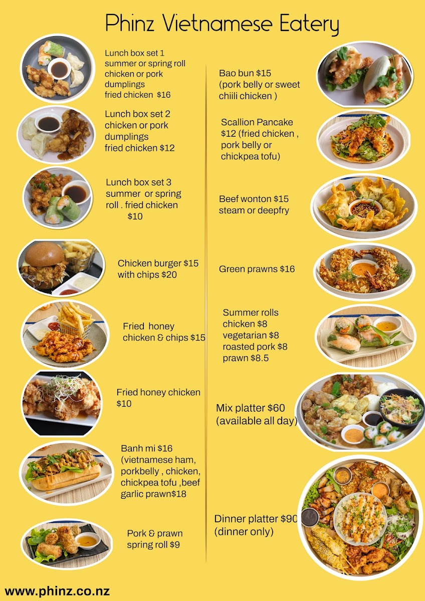 PHINZ Vietnamese Eatery Photo Menu 2
