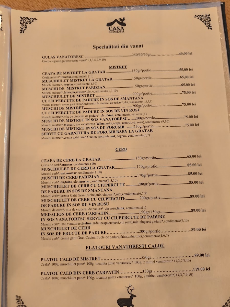 Restaurant Casa Romaneasca Photo Menu 2