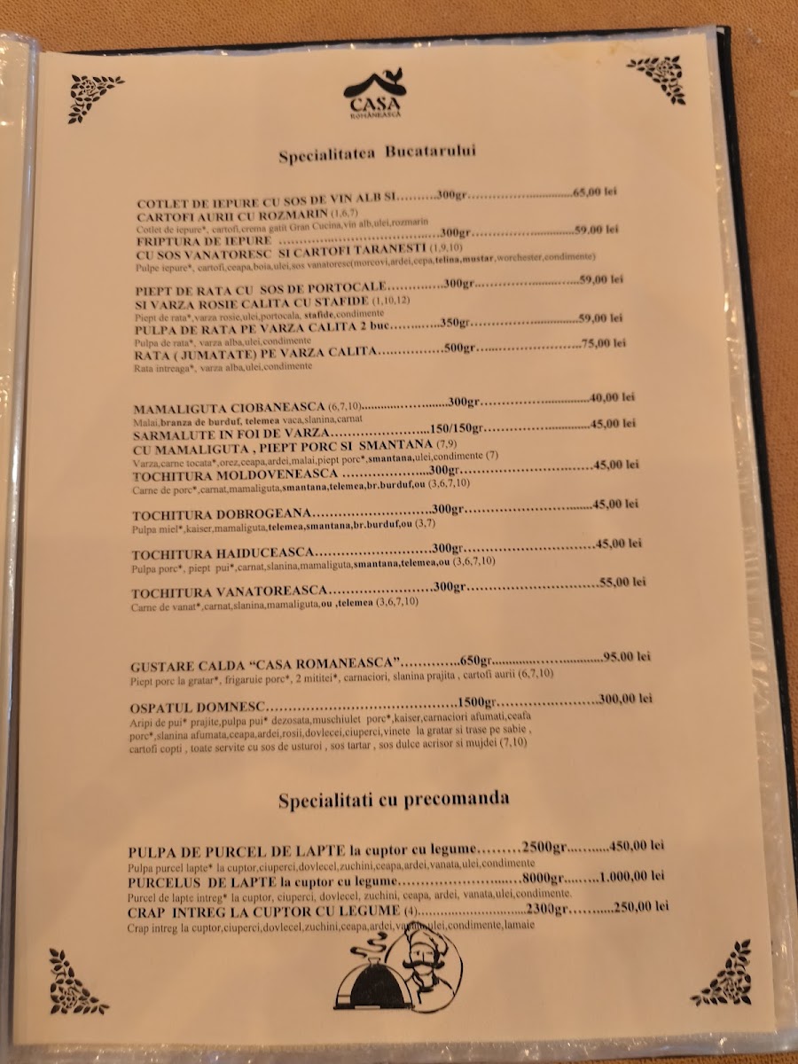 Restaurant Casa Romaneasca Photo Menu 7