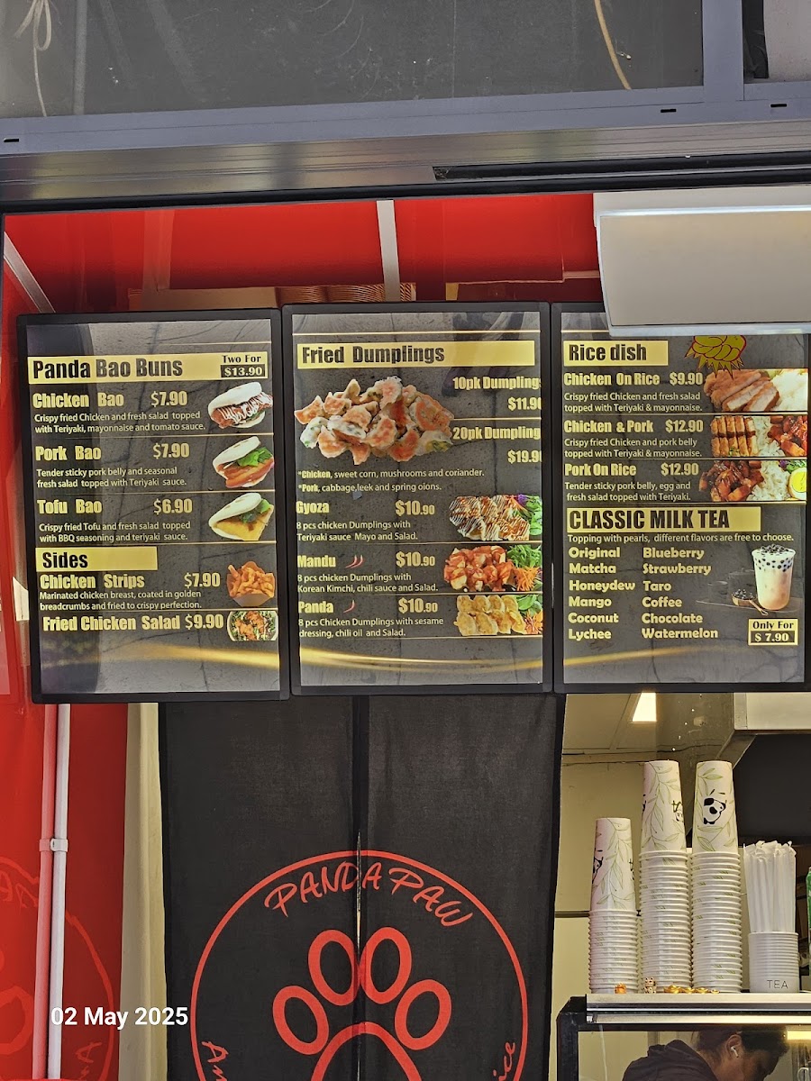 Panda Paw Eatery Photo Menu 1