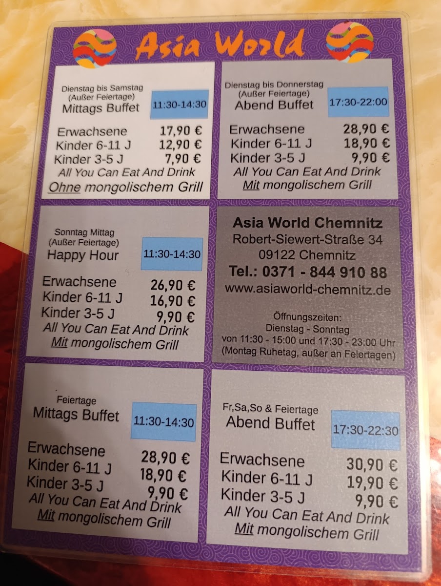Chinarestaurant Asiaworld Chemnitz Photo Menu 3