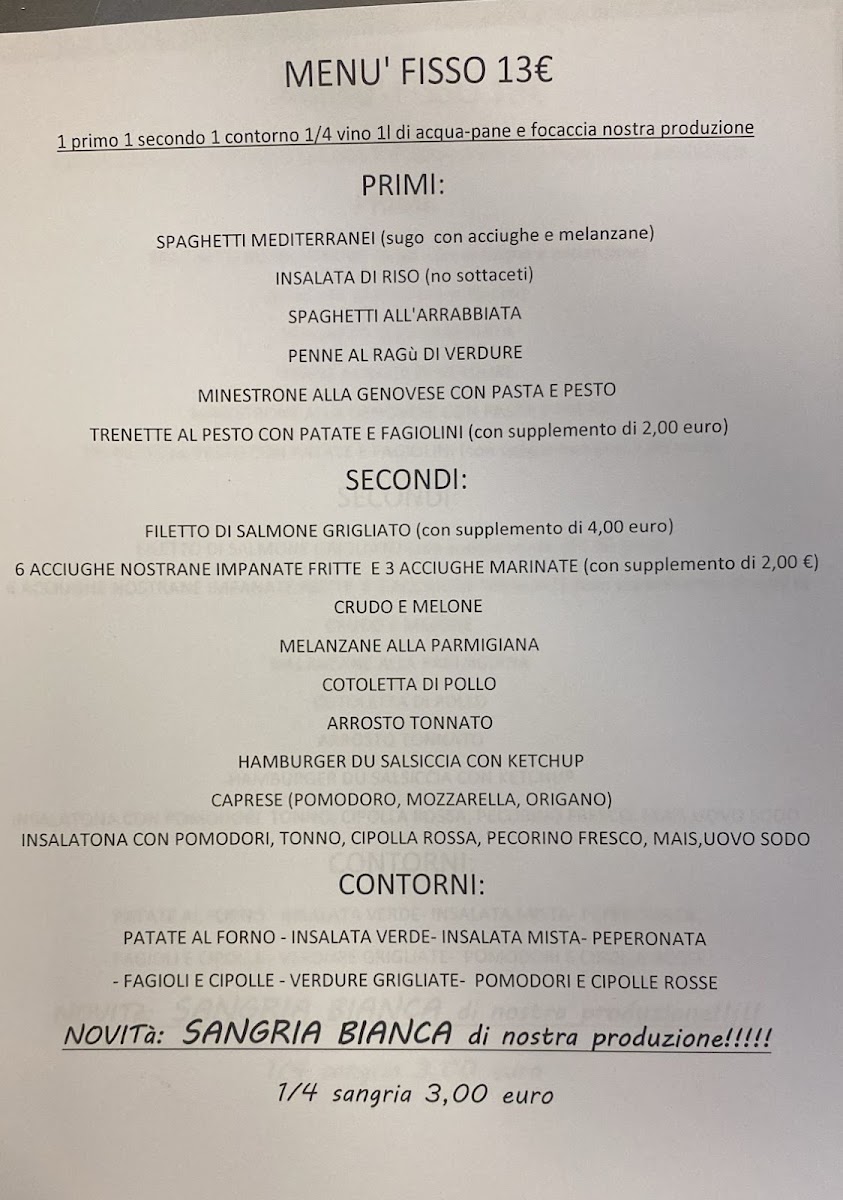 Trattoria La Rosata Photo Menu 2