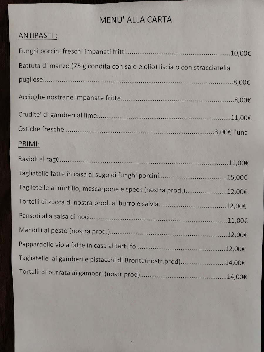 Trattoria La Rosata Photo Menu 7
