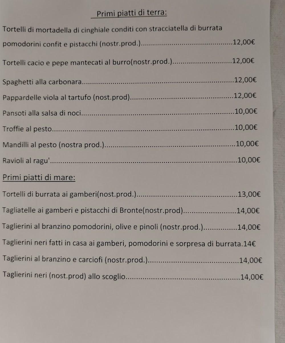 Trattoria La Rosata Photo Menu 9