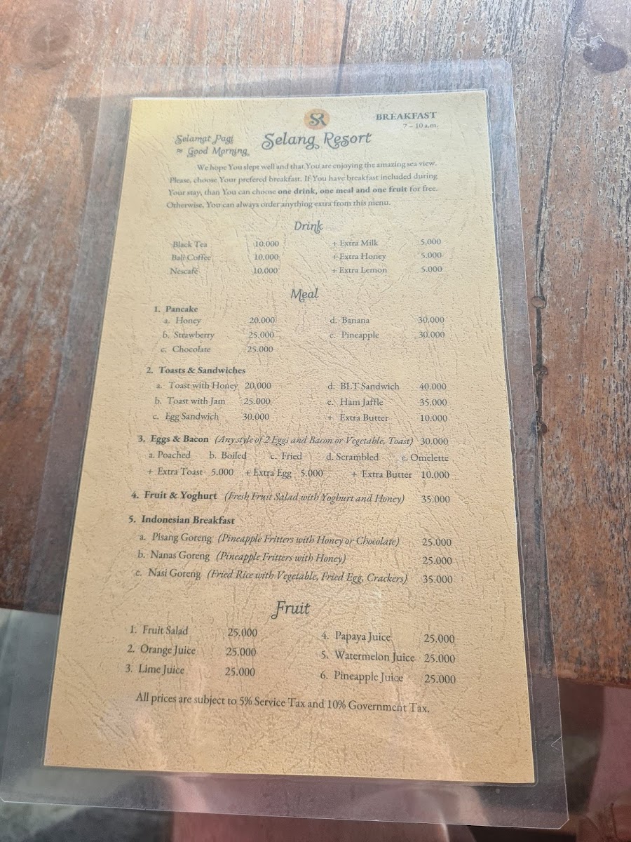 Selang Panorama Resto & Roof-top Photo Menu 8