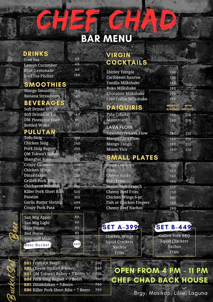Chef Chad Restaurant Photo Menu 7