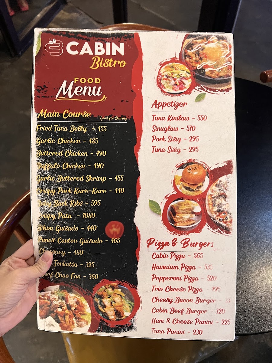 The Cabin Brewery Photo Menu 2