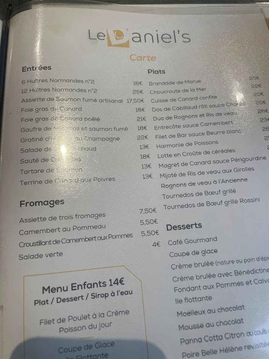 Le Daniel's Photo Menu 10