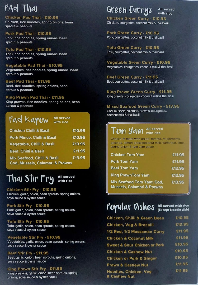 Thap Thai Photo Menu 1