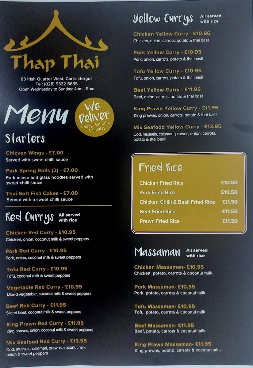 Thap Thai Photo Menu 2