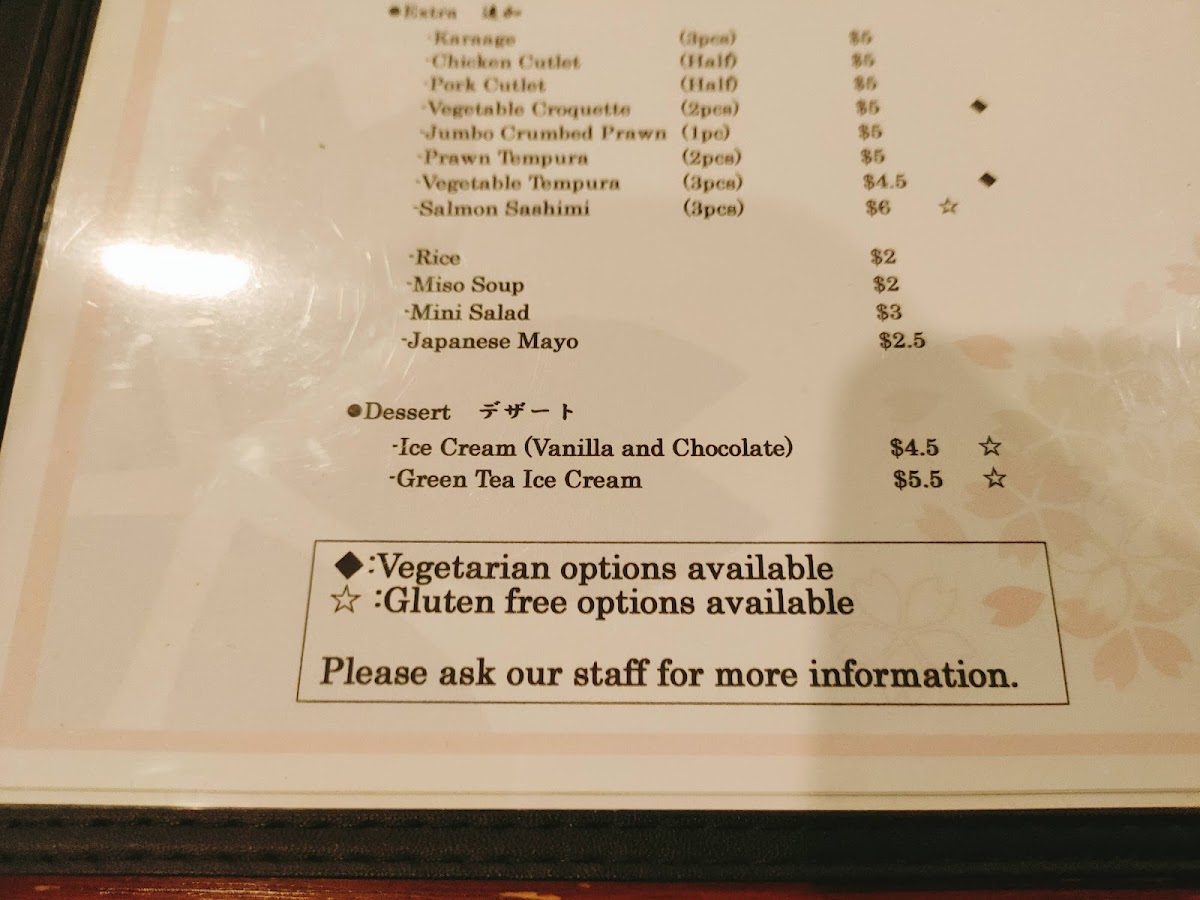 Japanese Restaurant Tatsuta Photo Menu 8