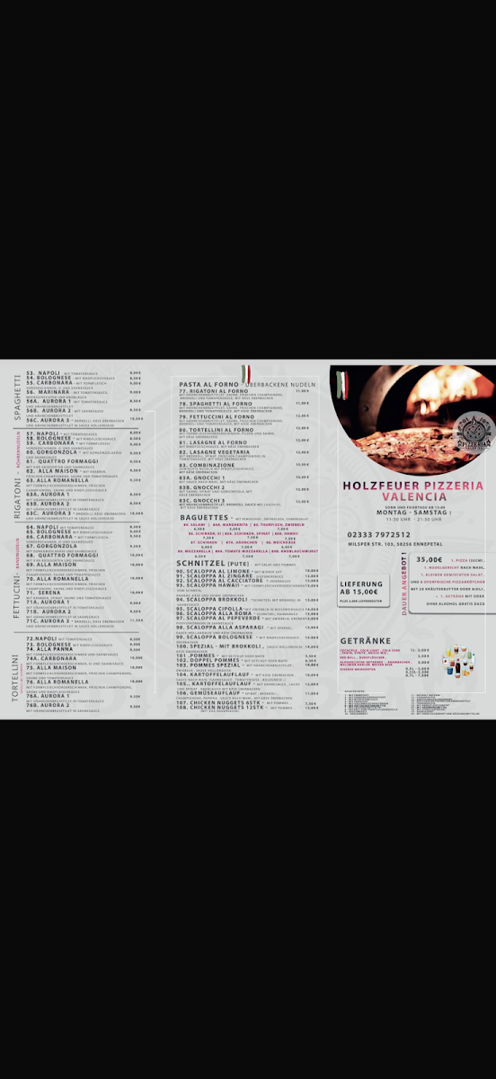 Pizzeria Valencia Photo Menu 7