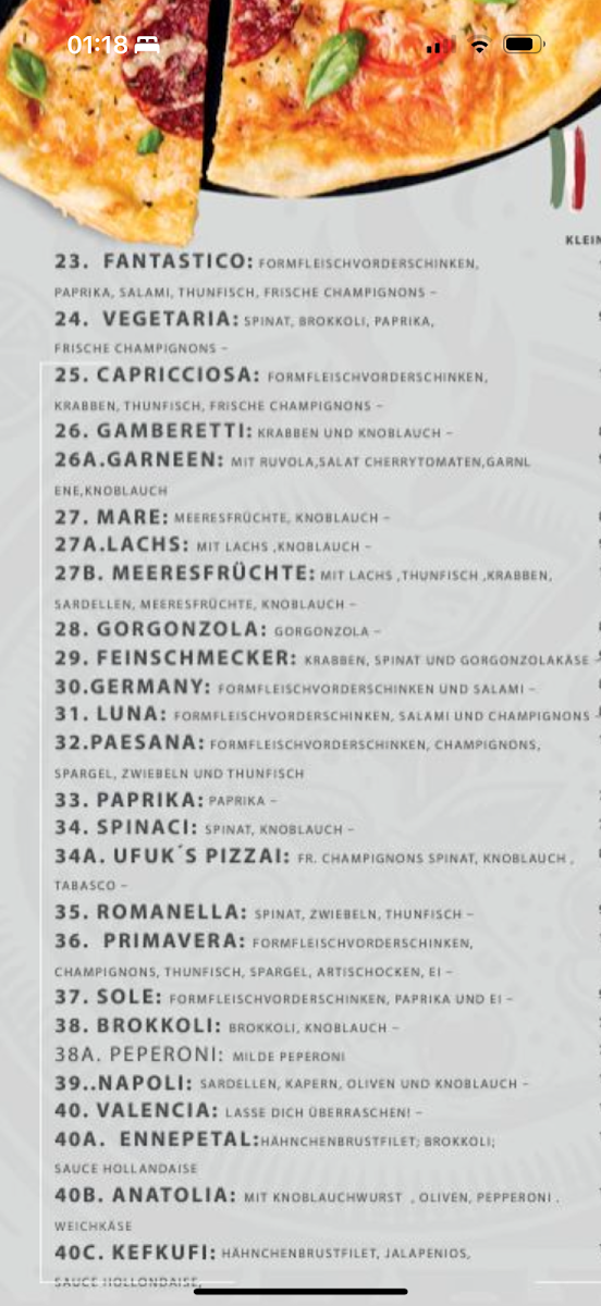 Pizzeria Valencia Photo Menu 8