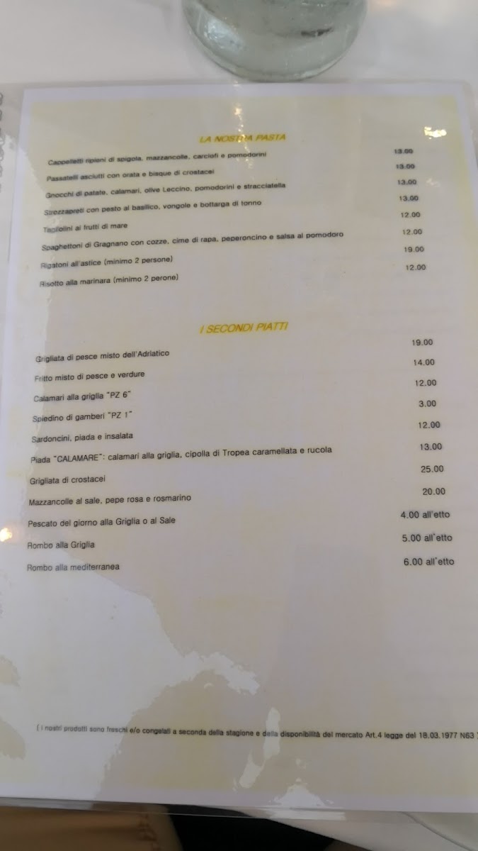 Ristorante Marittimo Dalla Betta Photo Menu 4