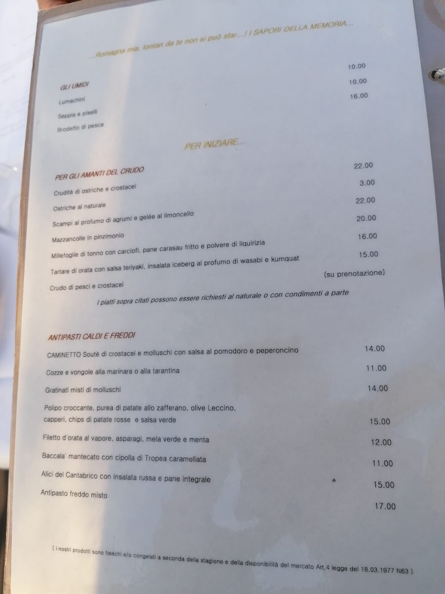 Ristorante Marittimo Dalla Betta Photo Menu 8
