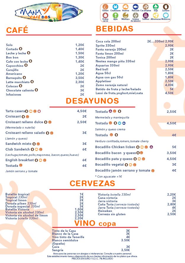 Mana Café DOS Photo Menu 2