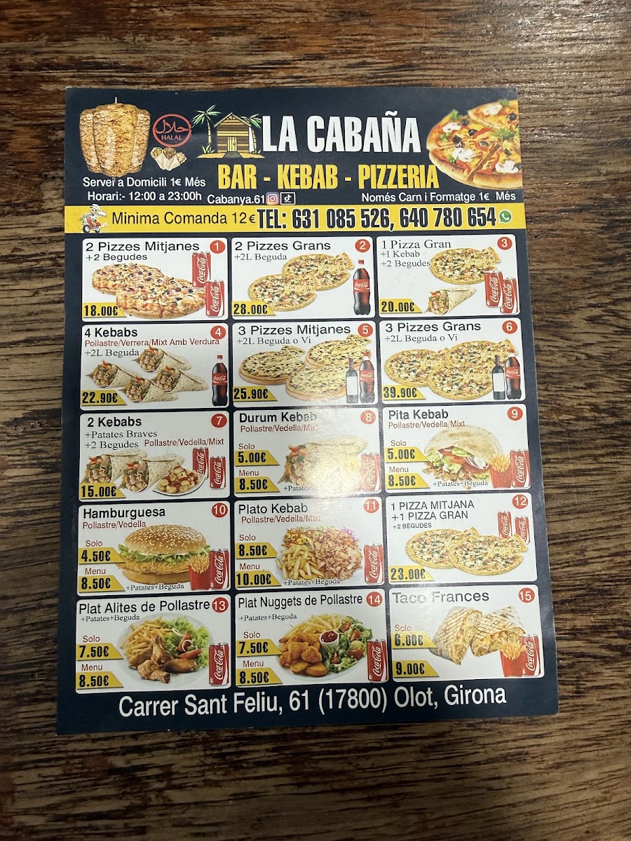 La Cabaña Photo Menu 1