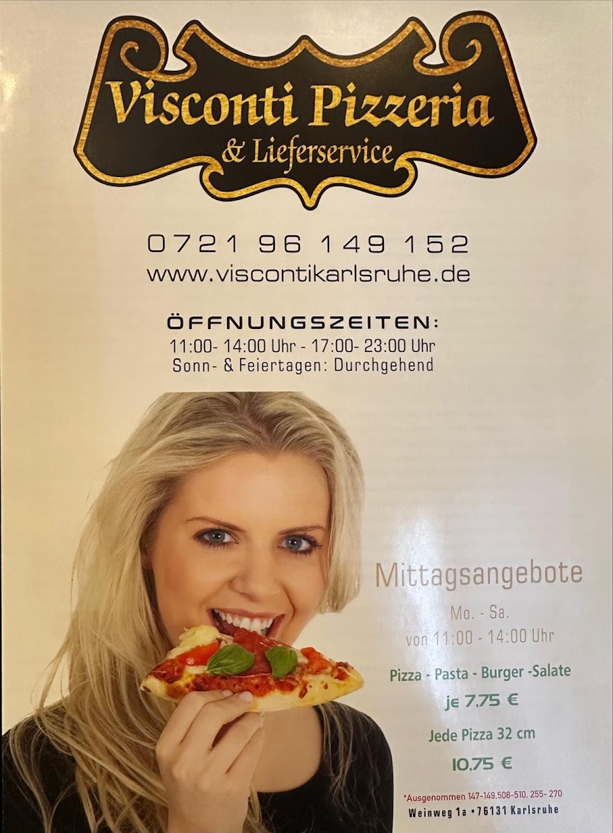 Visconti Lieferservice Karlsruhe Photo Menu 1