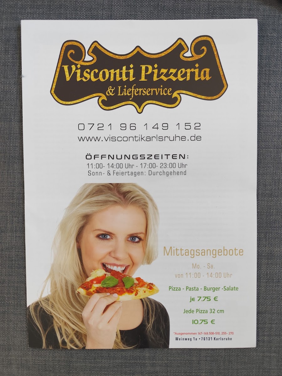 Visconti Lieferservice Karlsruhe Photo Menu 2