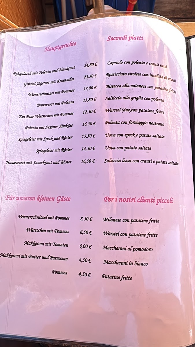 Baita del cacciatore Photo Menu 3