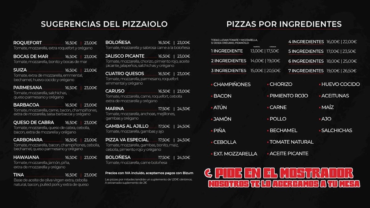 Restaurante Pizza Va Photo Menu 1
