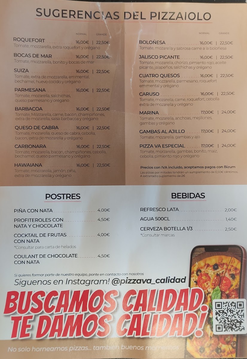 Restaurante Pizza Va Photo Menu 5