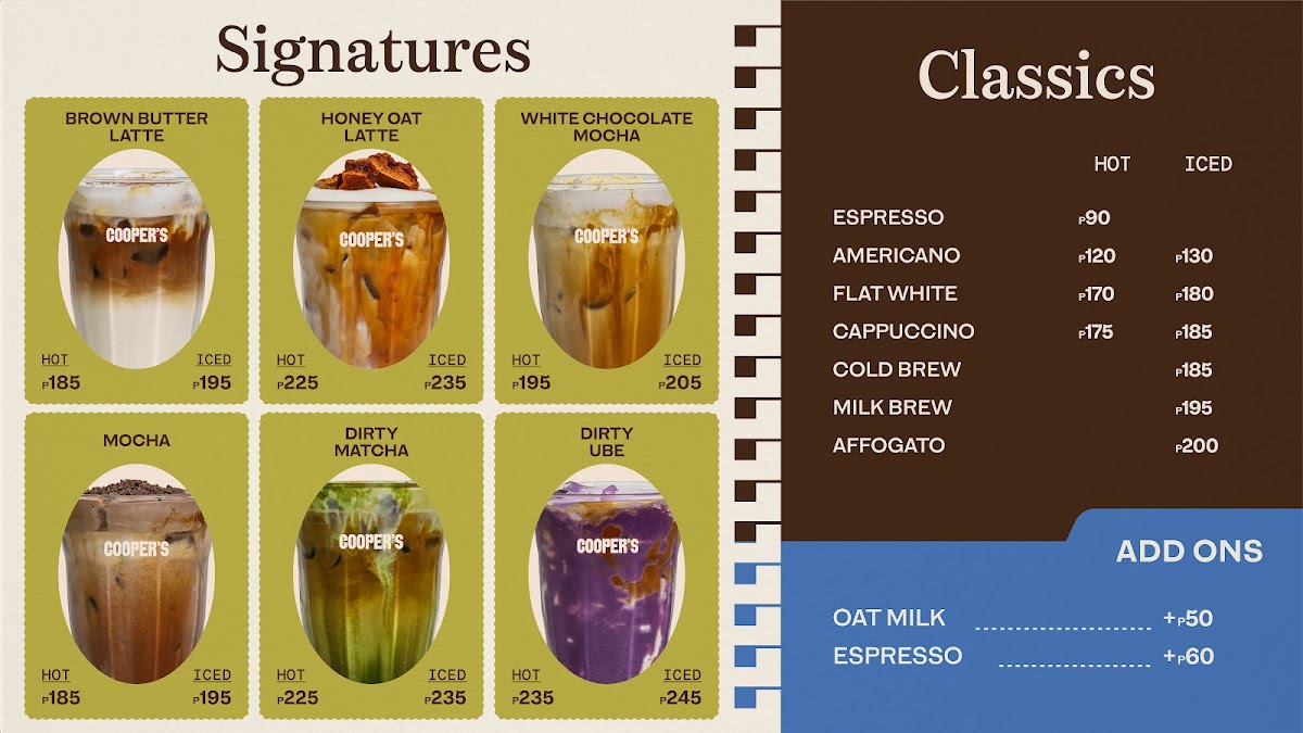 Cooper's Coffee Haus - OneAyala Photo Menu 1