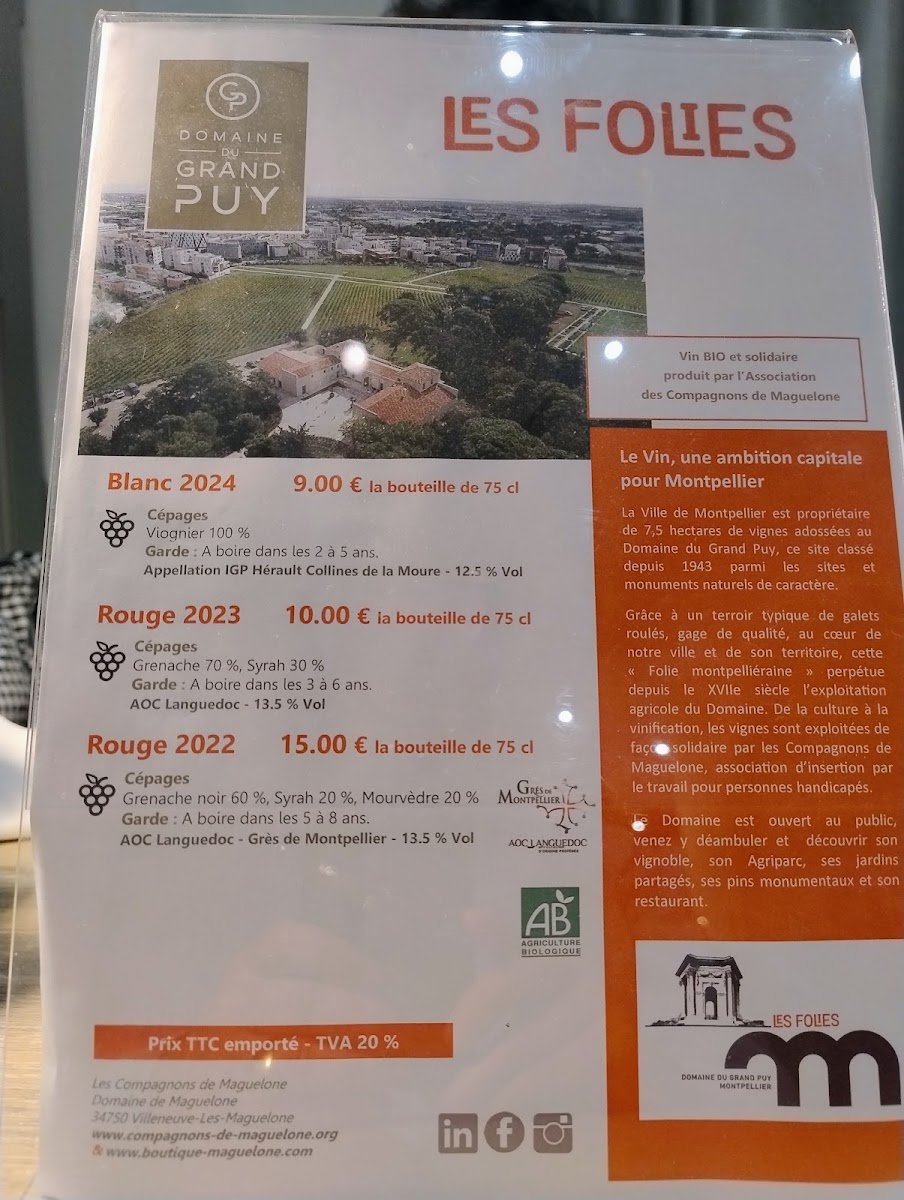 Le Domaine Du Grand Puy Photo Menu 3