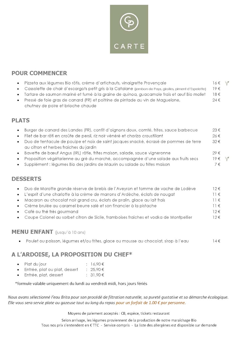 Le Domaine Du Grand Puy Photo Menu 4