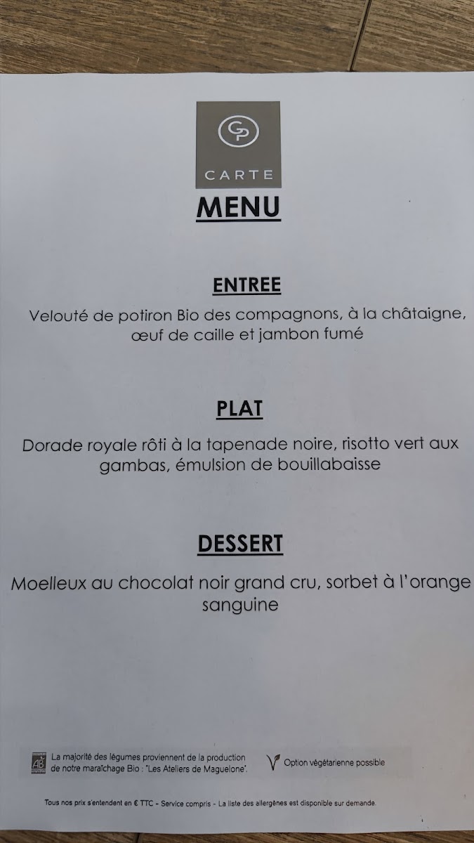 Le Domaine Du Grand Puy Photo Menu 5
