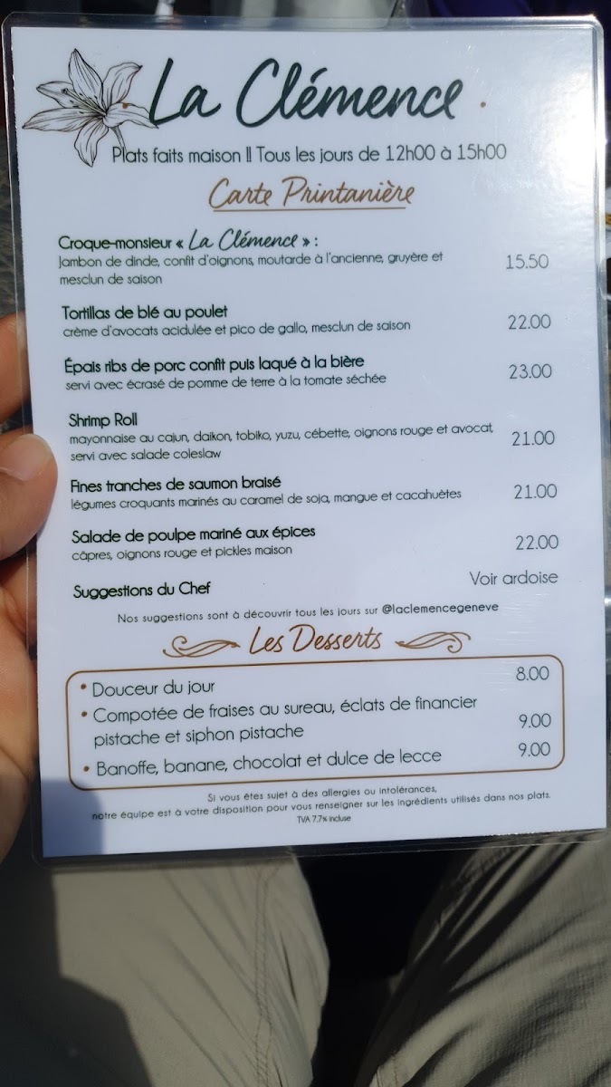 Café La Clémence Photo Menu 6