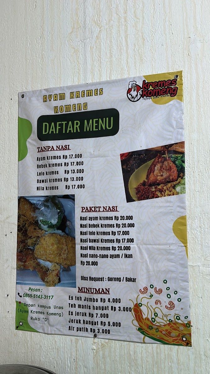 Ayam Kremes Komeng Photo Menu 1