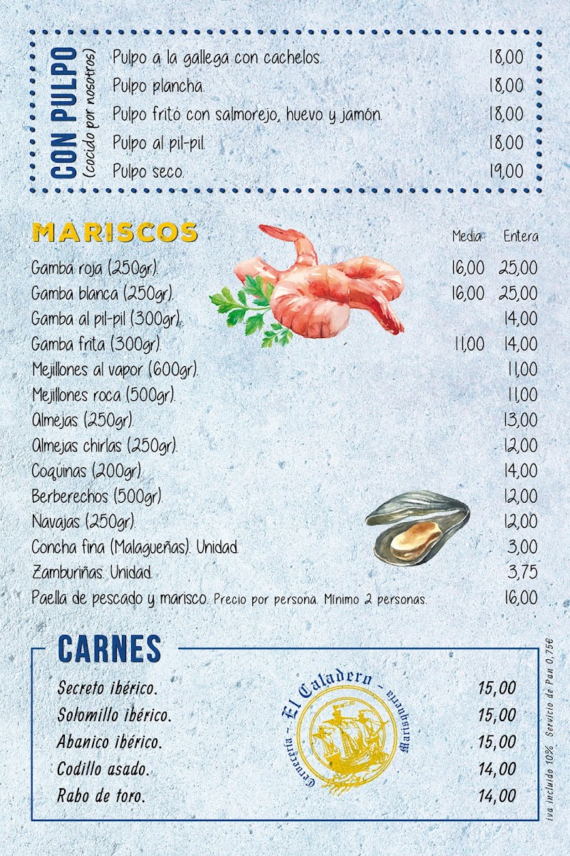 El Caladero Photo Menu 2
