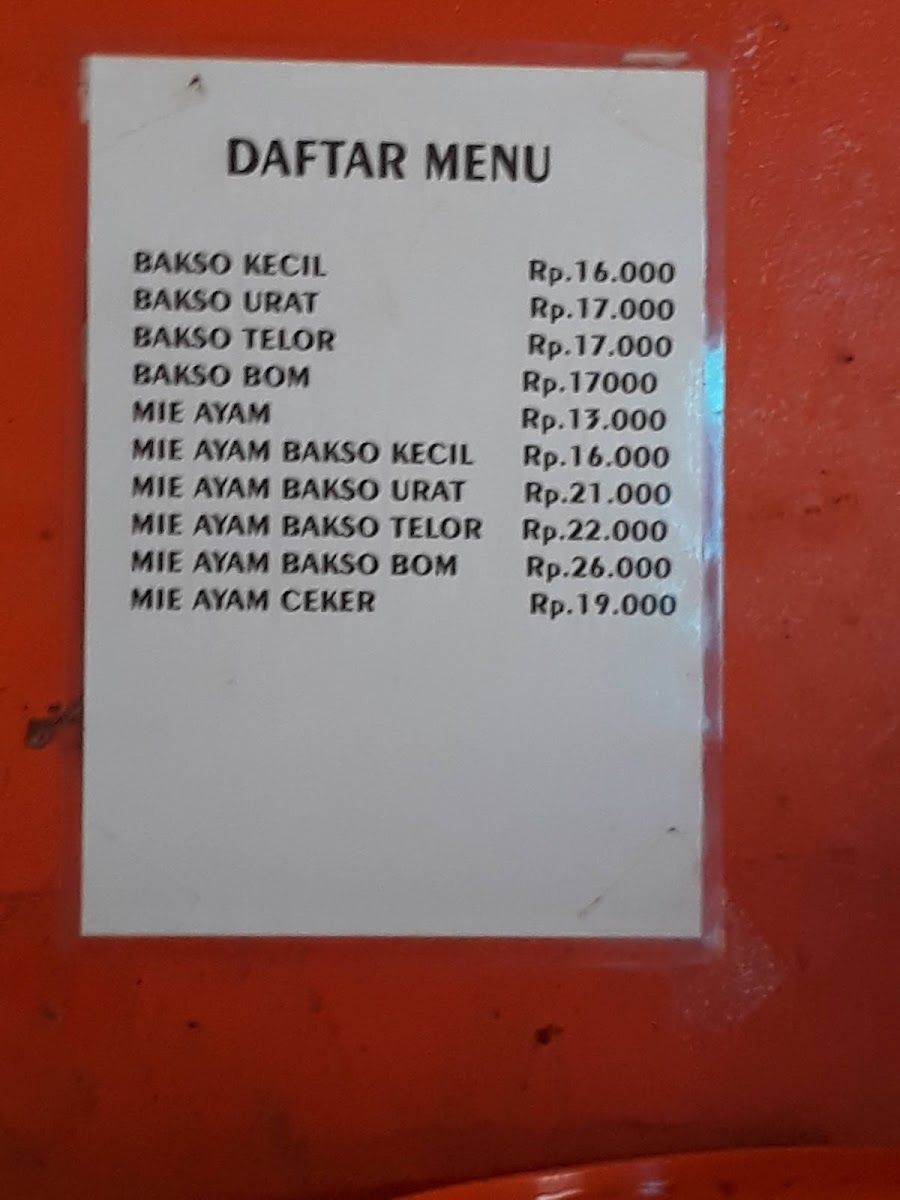 MIE AYAM & BAKSO SOLO MAS TRISNO Photo Menu 5
