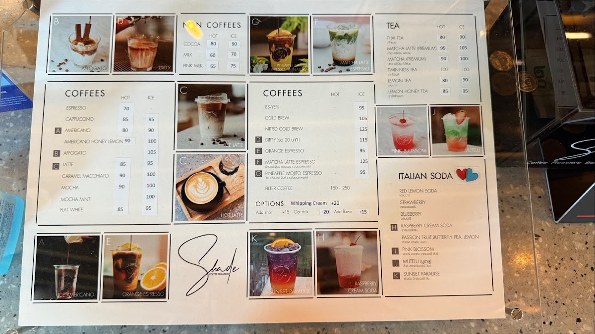 Shade coffee roasters Photo Menu 1