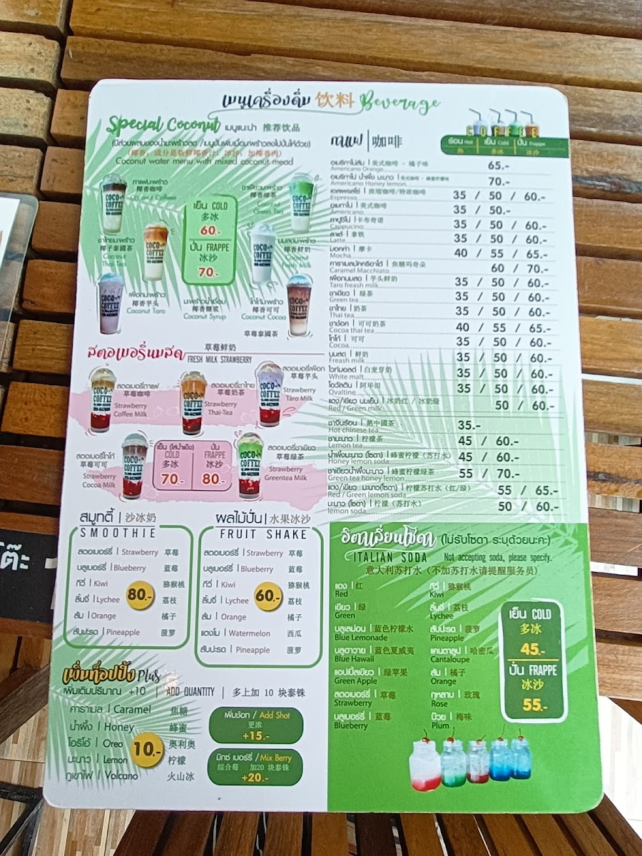 Coco's Coffee Photo Menu 4